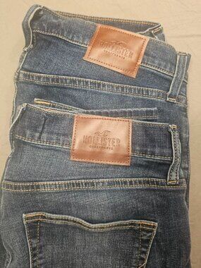 2 Pairs of Hollister Denim Jeans Mens Size 30-30, Slim Straight & Skinny
